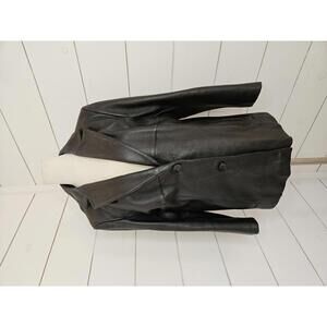 Y2K Wilson Leather XL black 2 button jacket. Lined